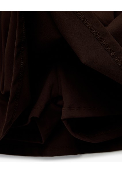 Yüksek Bel Biyeli Mini Spor Şort Etek fırsatları