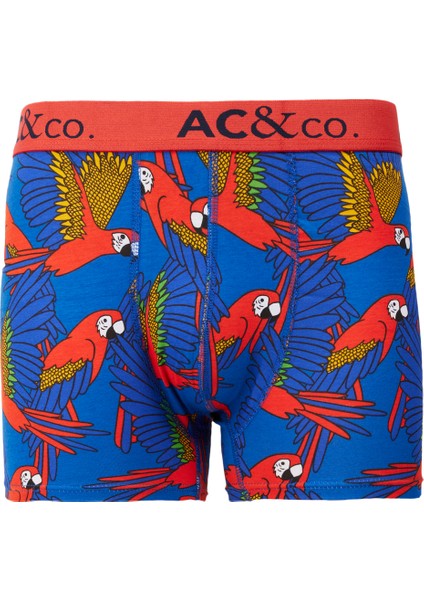 AC&Co / Altınyıldız Classics Erkek Lacivert-Kiremit Pamuklu Esnek Desenli 3'lü Boxer Paketi modelleri