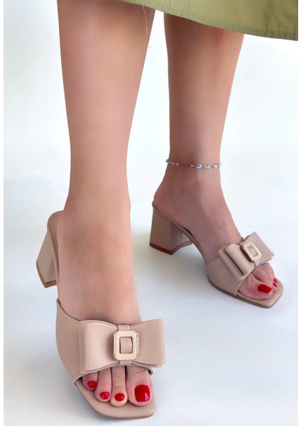 Techmrt Veor Nude Cilt Topuklu Terlik (Numara: 39) modelleri