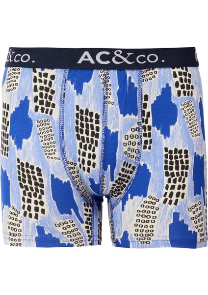 AC&Co / Altınyıldız Classics Erkek Lacivert-Gri Pamuklu Esnek Desenli 3'lü Boxer Paketi modelleri