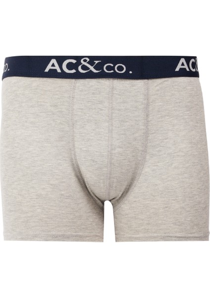 AC&Co / Altınyıldız Classics Erkek Lacivert-Gri Pamuklu Esnek Desenli 3'lü Boxer Paketi fırsatları