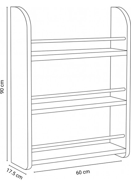 Modern Ahşap 3 Katlı 90 cm Çalışma Odası Kitaplık Rafı - Duvar Tipi Montessori Kitap Düzenleyici indirimleri