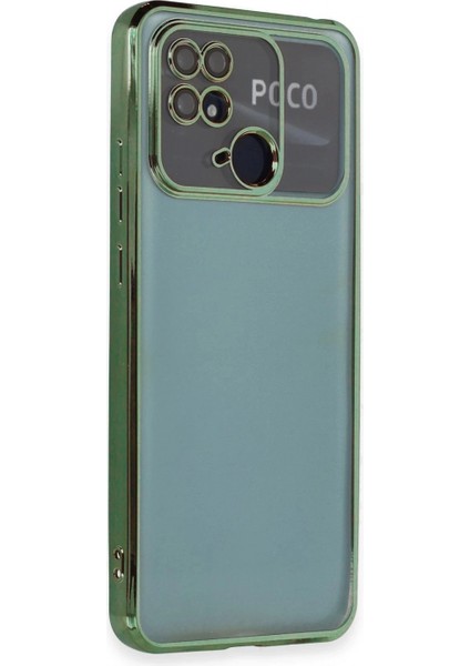 Xiaomi Redmi 10C Kılıf Lensli Silikon - Yeşil