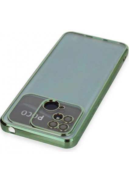 Xiaomi Redmi 10C Kılıf Lensli Silikon - Yeşil modelleri