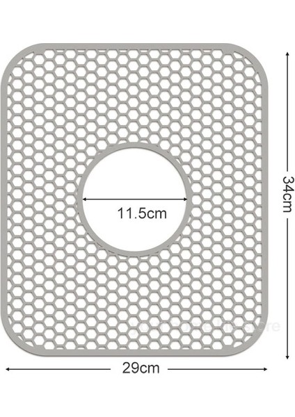 A Ceter-Açık Gri Mutfak Lavabosu Için Silikon Lavabo Koruyucuları, Lavabo Matı, Paslanmaz Çelik Lavabonun Tabanı Için Izgara Silikon Mutfak Lavabo Matı, Isıya Dayanıklı Paspas (Yurt Dışından)