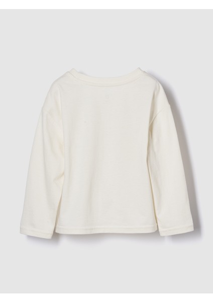 Kız Bebek Krem Gap Logo Grafik T-Shirt modelleri