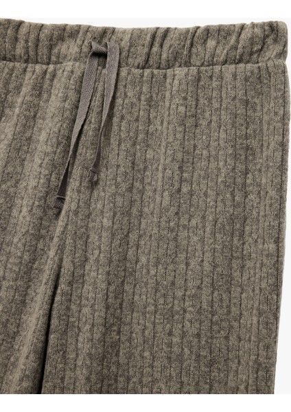 Beli Bağcıklı Rahat Kesim Lastikli Paça Pijama Altı modelleri