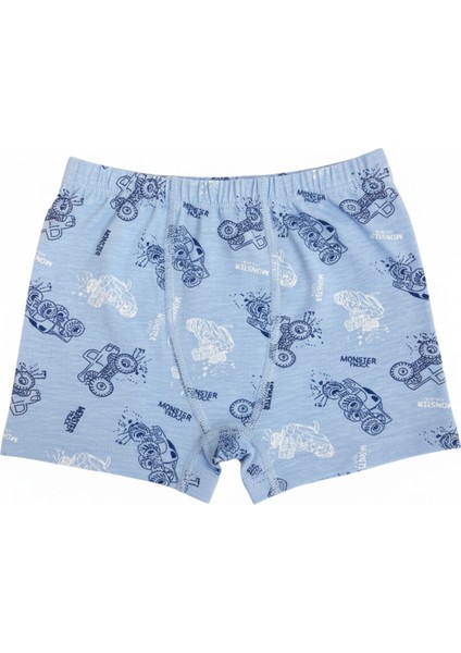 Özkan 31802 5'li Paket Erkek Çocuk Karışık Renkli Desenli Pamuklu Yumuşak Rahat Şort Boxer