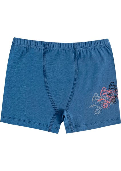 Özkan 31802 5'li Paket Erkek Çocuk Pamuklu Karışık Renkli Desenli Yumuşak Rahat Şort Boxer