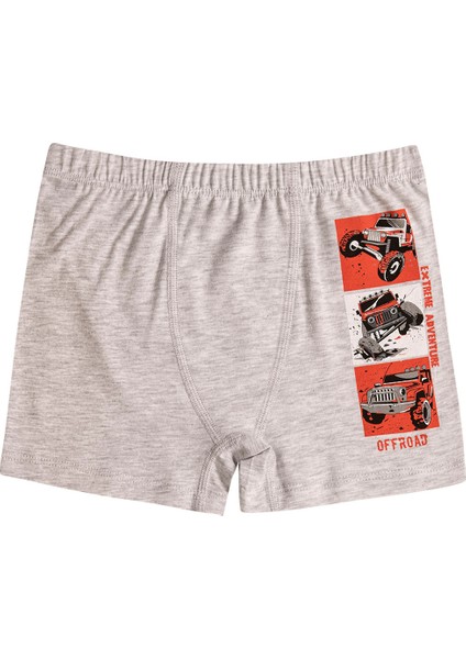 Özkan 31802 5'li Paket Erkek Çocuk Pamuklu Karışık Renkli Desenli Yumuşak Rahat Şort Boxer