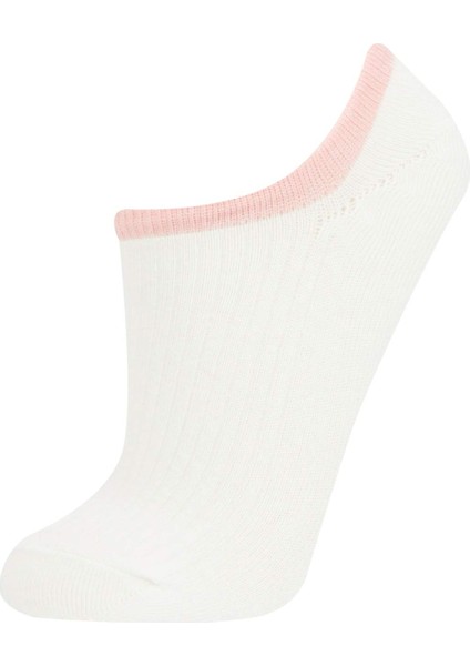 Kadın 5'li Pamuklu Sneaker Derbi Çorap B6072AXNS