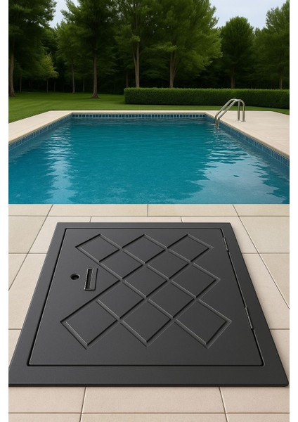 Makina Dairesi Kapağı Havuz Depo Kapağı Fiber Kapak 80CM x 80 cm