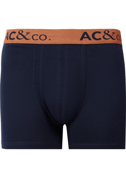 AC&Co / Altınyıldız Classics Erkek Lacivert-Kahverengi Pamuklu Esnek Desenli 3'lü Boxer Paketi modelleri