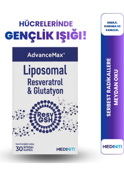 Lipozomal Resveratrol Glutatyon 30 Kapsül