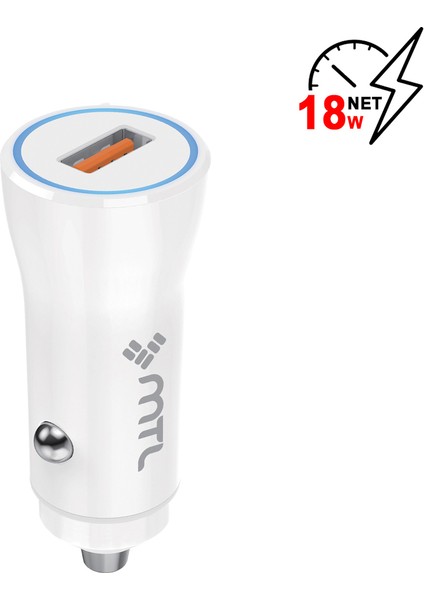 18W Qc3.0 Hızlı Şarj Destekli Akım Korumalı USB Araç Şarj Cihazı MT-A1812