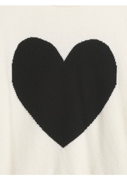 Kız Çocuk Beyaz Cashsoft Intarsia Crew Kazak fiyatları