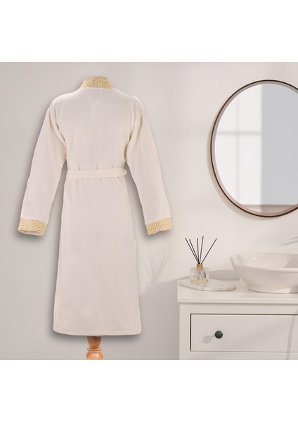 Pamuk Bornoz | Greek Desen-Krem-Cepli-Erkek-Kadın modelleri