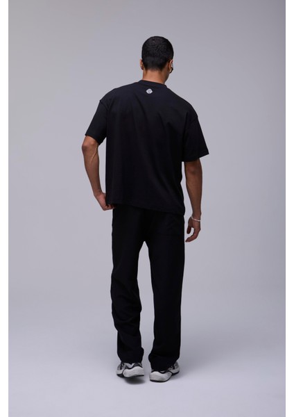 Siyah Basic Oversize Baskılı Tişört fiyatları