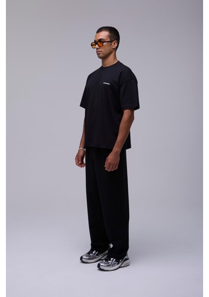 Siyah Basic Oversize Baskılı Tişört modelleri