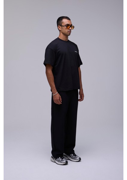 Siyah Basic Oversize Baskılı Tişört fırsatları