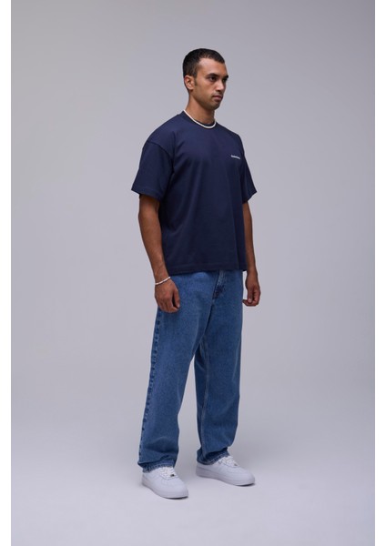 Lacivert Basic Oversize Fit Tişört fırsatları