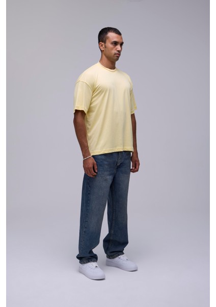 Sarı Basic Oversize Fit Tişört modelleri