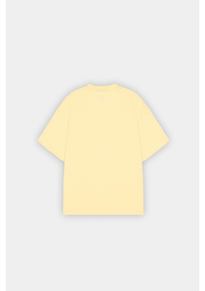 Sarı Basic Oversize Fit Tişört