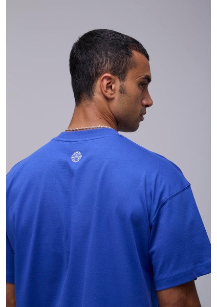 Saks Mavisi Basic Oversize Fit Tişört indirimleri