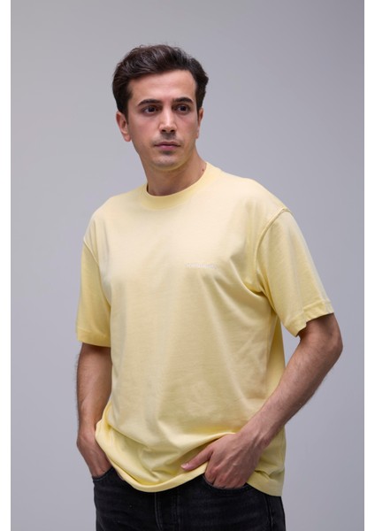 Sarı Basic Loose Fit Oversize Tişört fırsatları