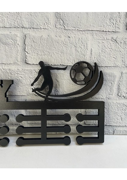 Futbol Kişiye Özel Madalya Askısı – 10 mm Siyah Mdf – Sporcu Isimli Askılık fırsatları