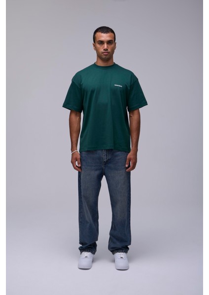 Yeşil Basic Oversize Fit Tişört