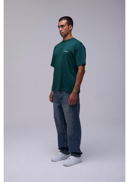 Yeşil Basic Oversize Fit Tişört modelleri