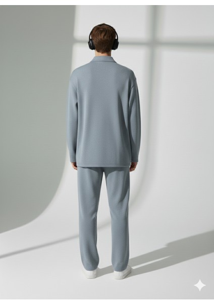 Unısex Bürümcük Kumaş Polo Yaka Fermuarlı Cepli Beli Lastikli Alt-Üst Takım fırsatları