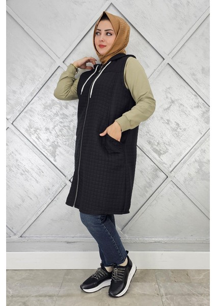 Kadın Kapitone Cepleri Düğme Detaylı Kapitone Yelek fiyatları