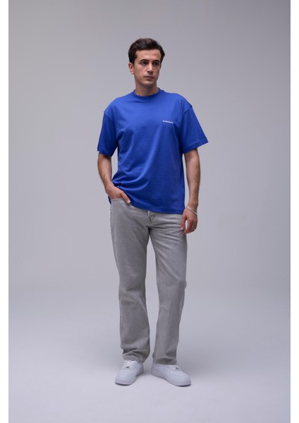 Saks Mavisi Basic Loose Fit Tişört