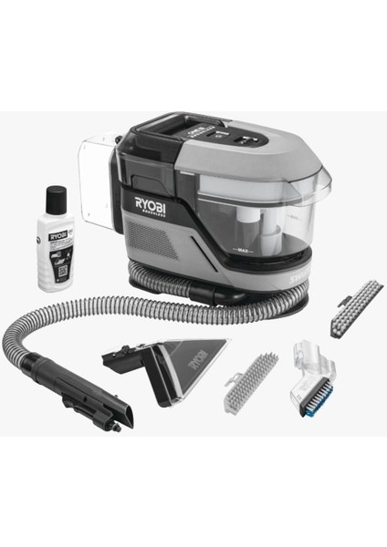 RDC18BL 18V One+ Halı Döşeme Yıkama Seti – RDC18BL Makine + 2x RB1850 5.0AH Akü + RC18150 Şarj Cihazı + Başlıklar ile Güçlü leke temizleme modelleri