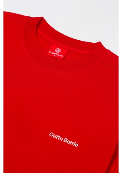 Kırmızı Basic Oversize Fit Tişört