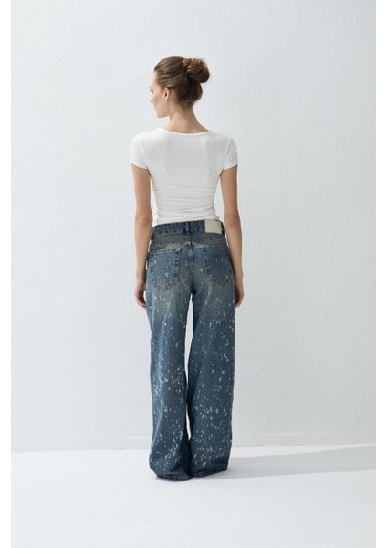 Kadın Ekru Renk Kare Yakalı Kısa Kollu T-Shirt