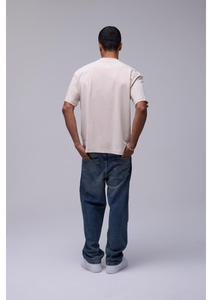 Krem Basic Oversize Fit Tişört fiyatları