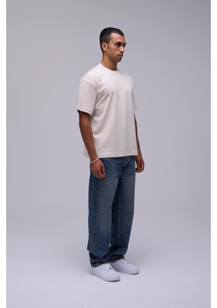 Krem Basic Oversize Fit Tişört modelleri