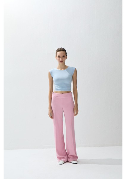 Kadın Mavi Renk Kısa Kollu Basic T-Shirt modelleri