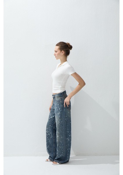 Kadın Ekru Renk Polo Yakalı Kısa Kollu T-Shirt indirimleri