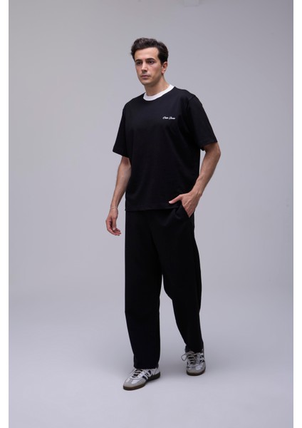 Siyah Oversize The Marginalia Baskılı Tişört modelleri