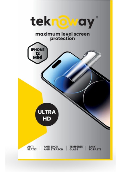 iPhone 12 Mini Antistatik Ekran Koruyucu Ultra Hd