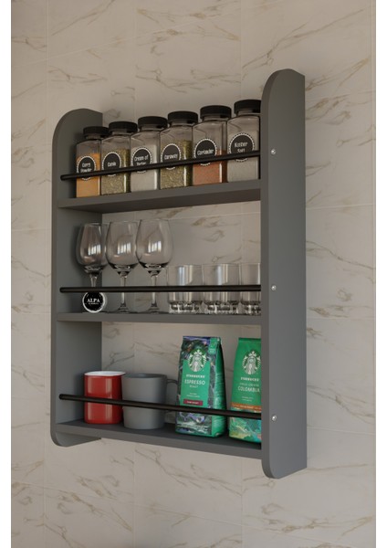 Duvar Tipi Mutfak Düzenleyici Raf | Baharat, Bardak, Fincan ve Depolama Için Pratik Raf fiyatları