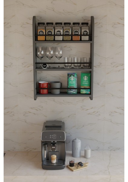 Duvar Tipi Mutfak Düzenleyici Raf | Baharat, Bardak, Fincan ve Depolama Için Pratik Raf indirimleri