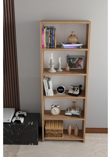 5 Raflı Kitaplık Dekoratif Kitaplık Çok Amaçlı Raf fırsatları