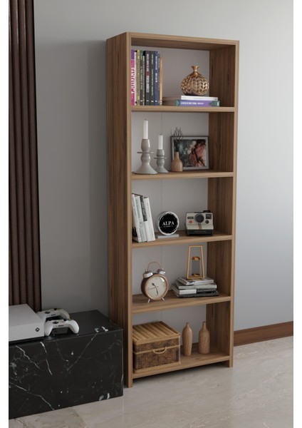 5 Raflı Kitaplık Dekoratif Kitaplık Çok Amaçlı Raf indirimleri