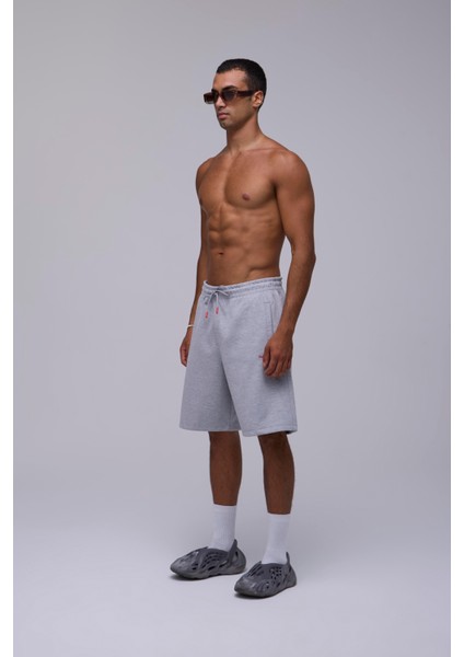 Gri Oversize Kalın Kumaş Şort indirimleri
