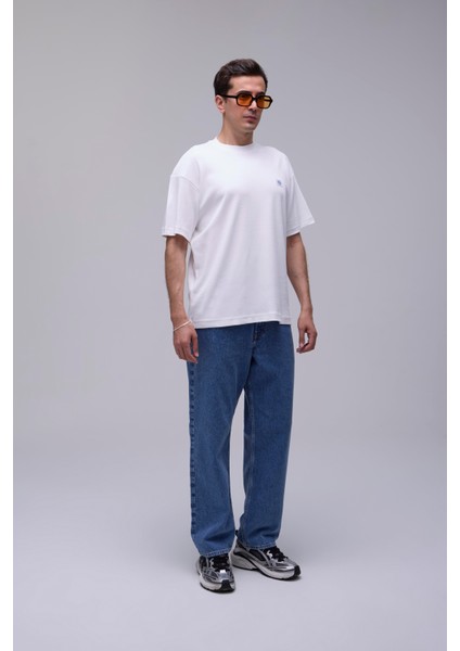 Beyaz Oversize Melek Dijital Baskılı Tişört modelleri